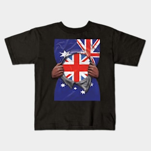 Australian Flag Australian Flag Ripped - Gift for British From Australian Kids T-Shirt